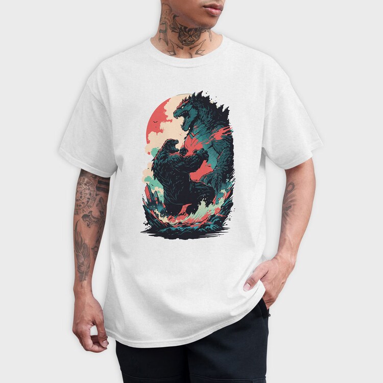 Godzilla Fight, Tricou Barbati (Unisex)