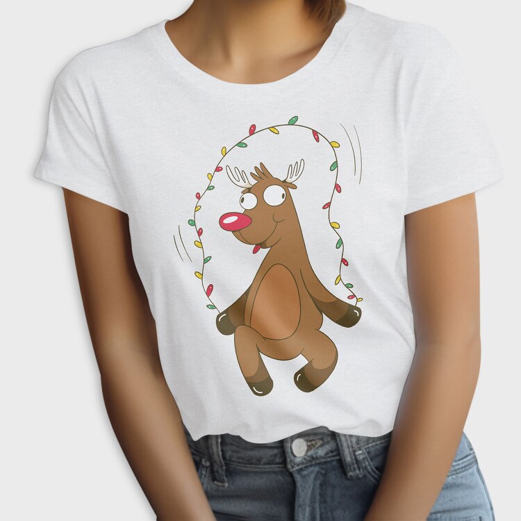 Reindeer Christmas Lights, Tricou Femei