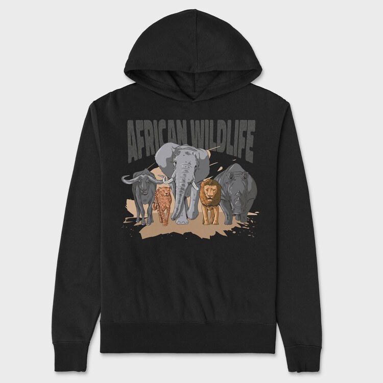 African Animals, Hanorac Oversize Barbati (Unisex)