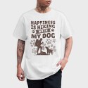 hiking with my dog mono, Tricou Barbati (Unisex)