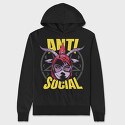 Anti Social Diabolic Girl, Hanorac Oversize Barbati (Unisex)