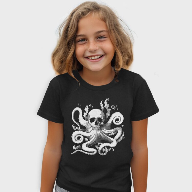 Octopus skull, Tricou Copii