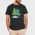 Trex Chistmas Tree, Tricou Barbati (Unisex)