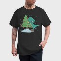 Trex Chistmas Tree, Tricou Barbati (Unisex)