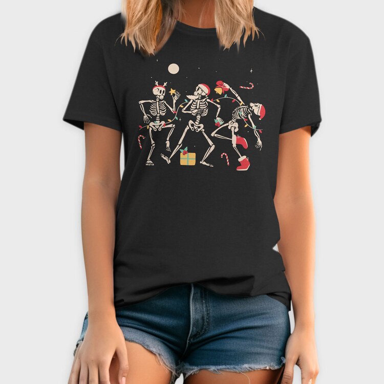 Christmas Dancing Skeletons, Tricou Barbati (Unisex)