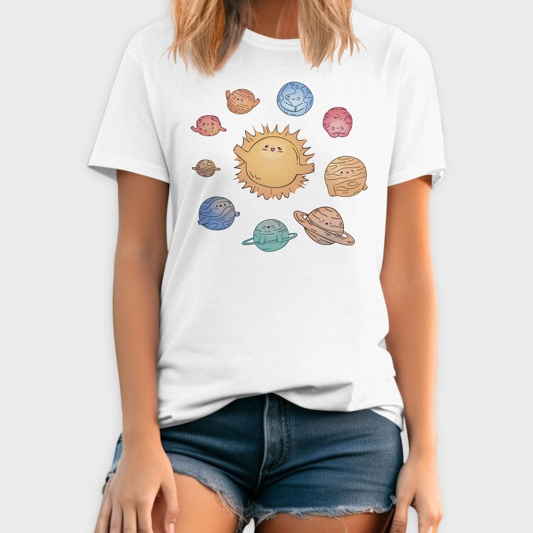 Kawaii Solar System, Tricou Barbati (Unisex)