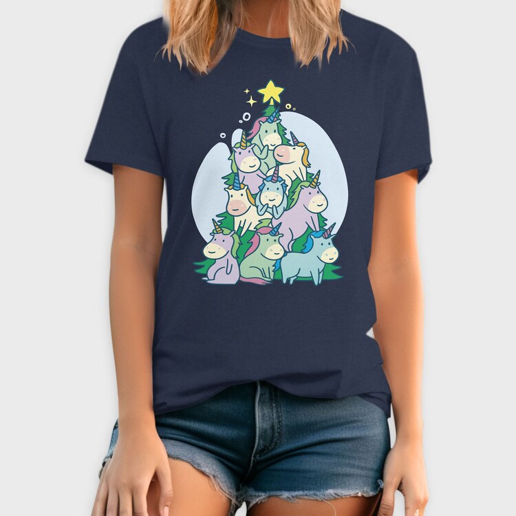 Unicorn Christmas Tree, Tricou Barbati (Unisex)