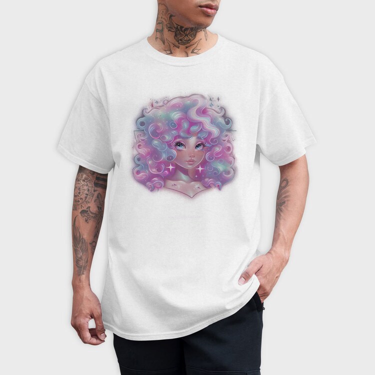 Cosmic Girl Portrait, Tricou Barbati (Unisex)