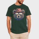 bear face with sunglasses, Tricou Barbati (Unisex)