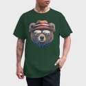 bear face with sunglasses, Tricou Barbati (Unisex)