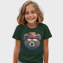 bear face with sunglasses, Tricou Copii