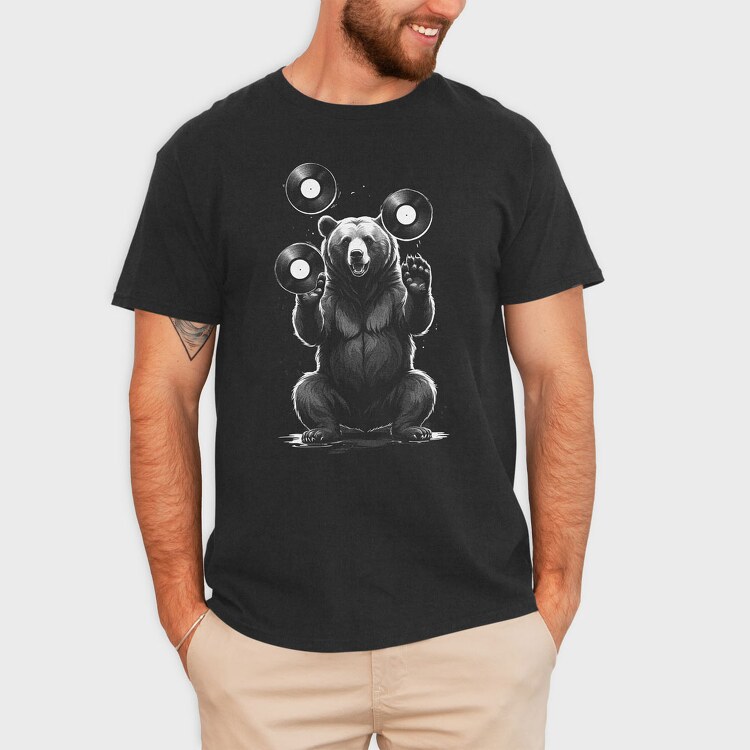 Bear Vinils, Tricou Barbati (Unisex)