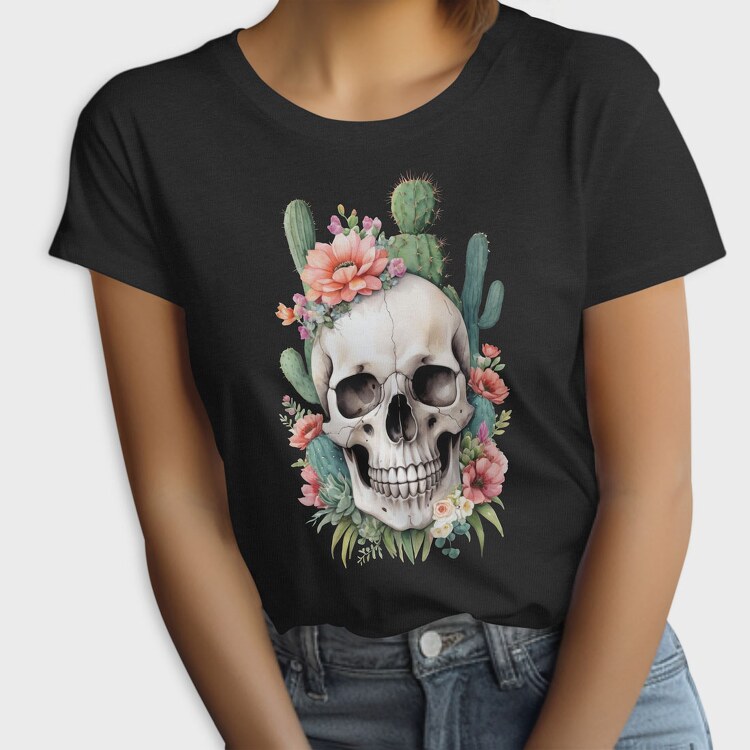 Skull cactus Flowers, Tricou Femei