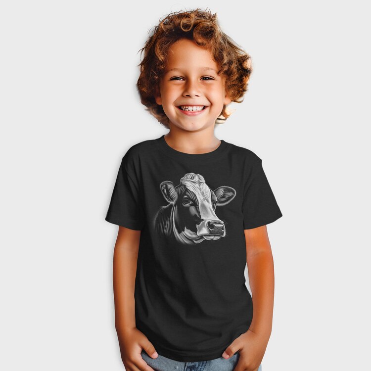 cow portrait, Tricou Copii