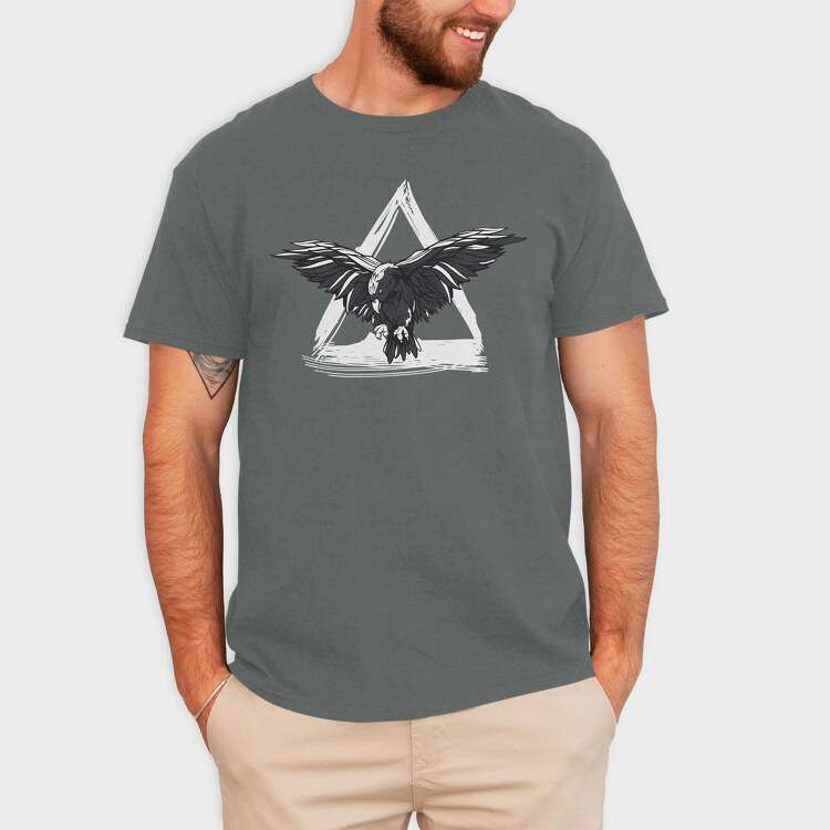Crow Triangle, Tricou Barbati (Unisex)