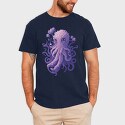 Purple Octopus, Tricou Barbati (Unisex)