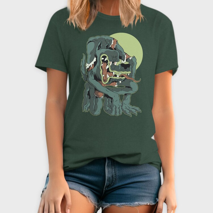Wolf Moon Cartoon, Tricou Barbati (Unisex)