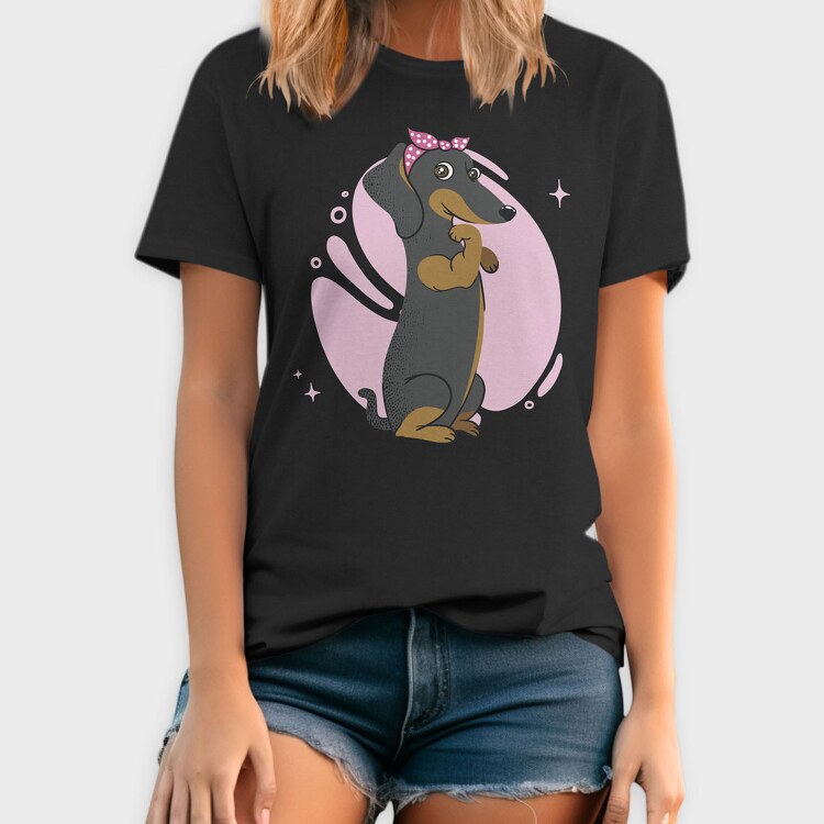 Dachsund Girl, Tricou Barbati (Unisex)