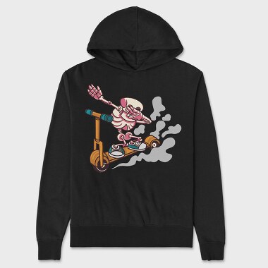 Scooter Skeleton, Hanorac Oversize Barbati (Unisex)