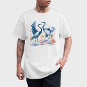 Dancing Cranes, Tricou Barbati (Unisex)