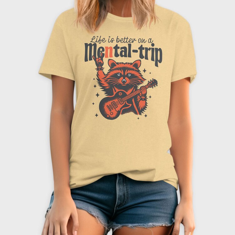 Racoon Mental Trip, Tricou Barbati (Unisex)