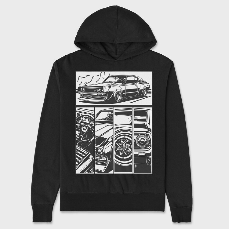 Classic Car, Hanorac Oversize Barbati (Unisex)