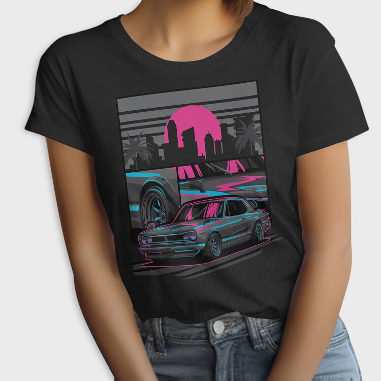 Skyline Retro Night, Tricou Femei