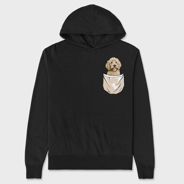 Golden Doodle Pocket, Hanorac Oversize Barbati (Unisex)