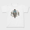 Biker Skeleton Cactus, Tricou Copii