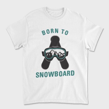 Born to Snowboard, Tricou Barbati (Unisex)