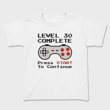Retro Gamepad Lvl 30 Complete, Tricou Copii