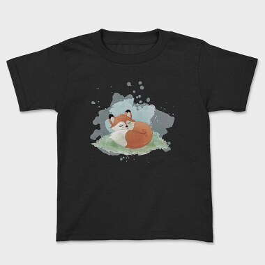 Watercolor Fox, Tricou Copii