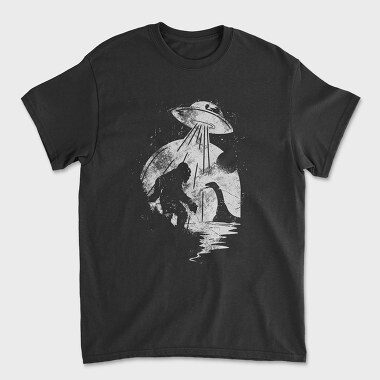Bigfoot Ufo Monster, Tricou Barbati (Unisex)