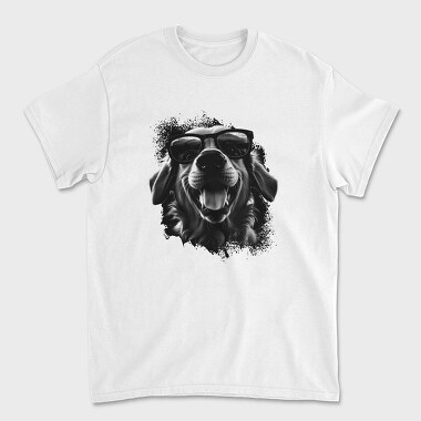 Black White Golden Retriever, Tricou Barbati (Unisex)