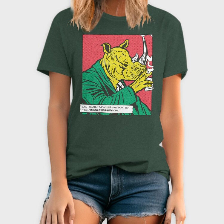 Rhinoceros Si, Tricou Barbati (Unisex)