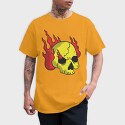 Burning Skull, Tricou Barbati (Unisex)