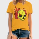 Burning Skull, Tricou Barbati (Unisex)
