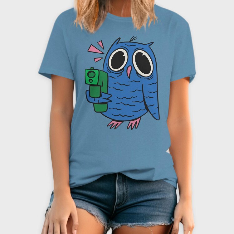 Crazy Owl Gun, Tricou Barbati (Unisex)