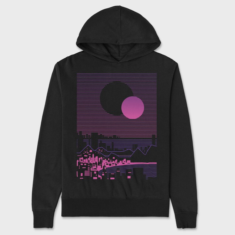 Abstract Retro, Hanorac Oversize Barbati (Unisex)