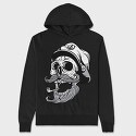 Marine Skull, Hanorac Oversize Barbati (Unisex)