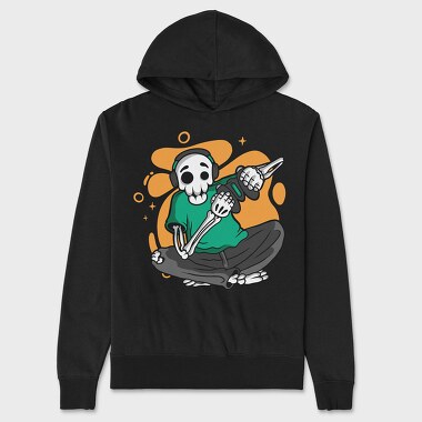 Gamer Skeleton, Hanorac Oversize Barbati (Unisex)