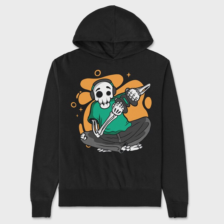 Gamer Skeleton, Hanorac Oversize Barbati (Unisex)