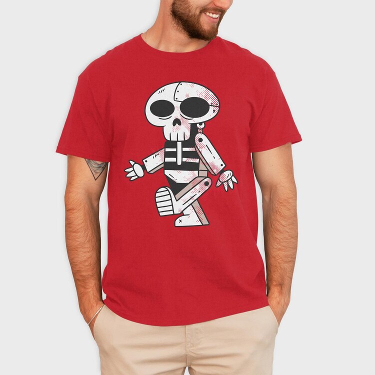 Robot Skull, Tricou Barbati (Unisex)
