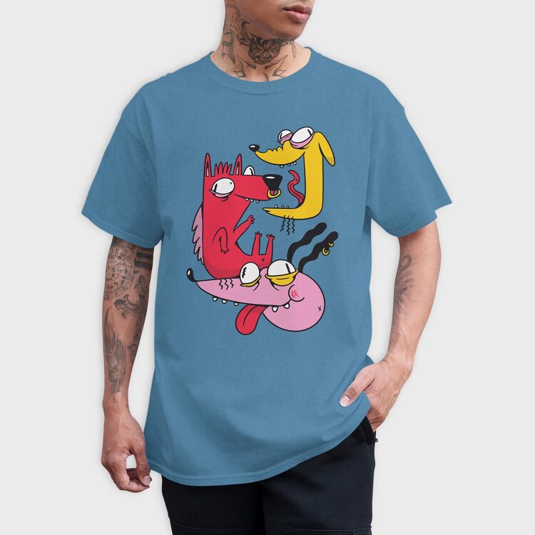 Crazy Dog, Tricou Barbati (Unisex)