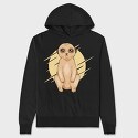 Cute Meerkat, Hanorac Oversize Barbati (Unisex)