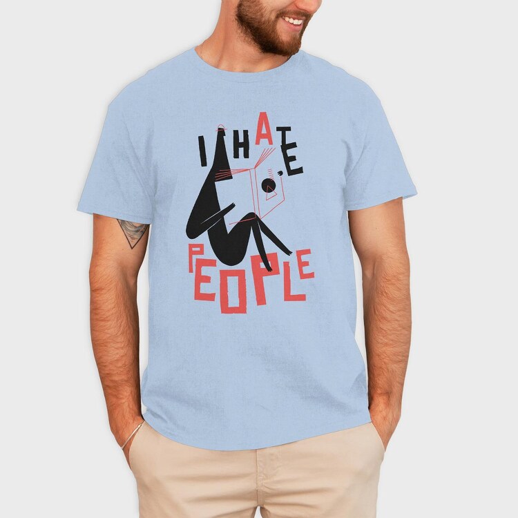 I hate People, Tricou Barbati (Unisex)