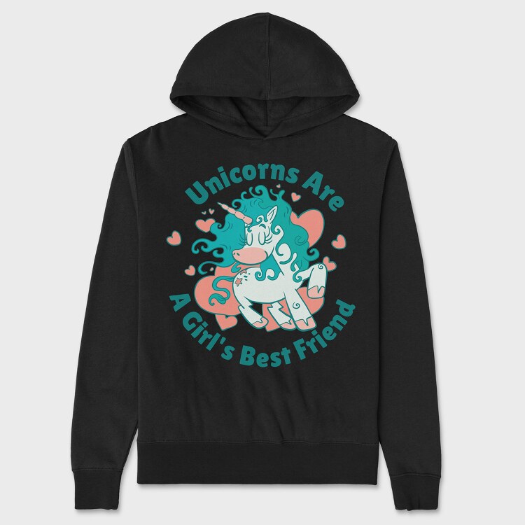 Cute Unicorn, Hanorac Oversize Barbati (Unisex)
