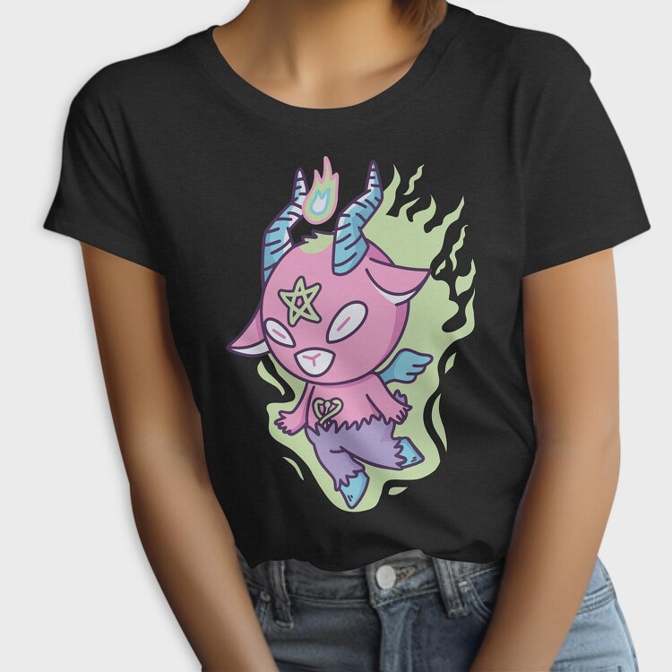 Cute Pastel Baphomet, Tricou Femei