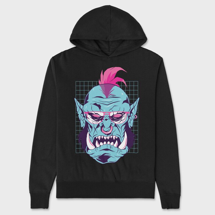 Orc Vaporwave, Hanorac Oversize Barbati (Unisex)