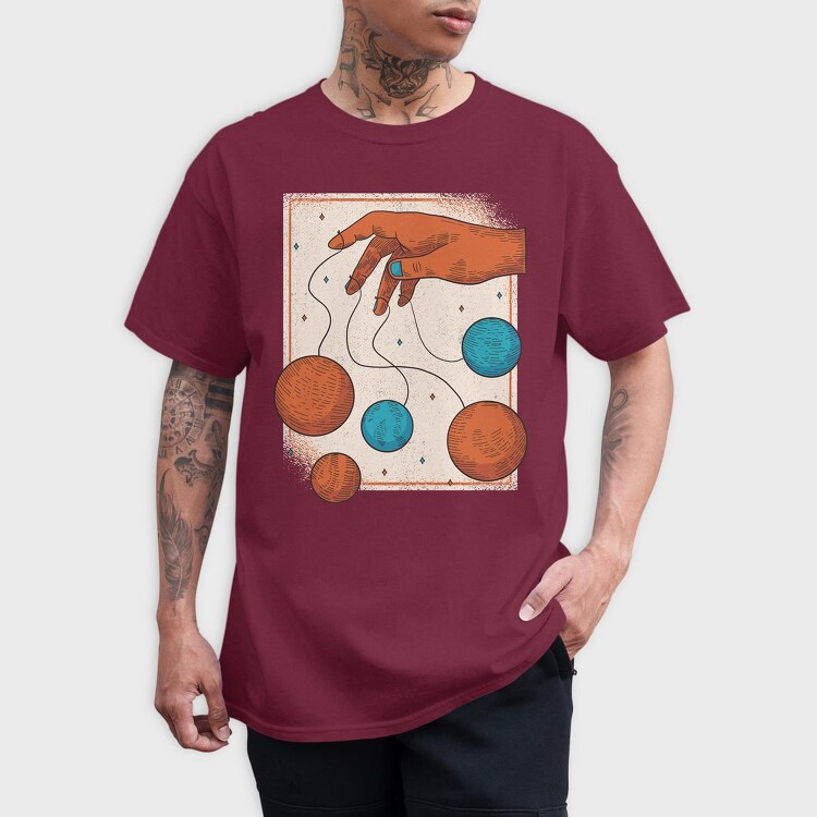 Hand Planets, Tricou Barbati (Unisex)